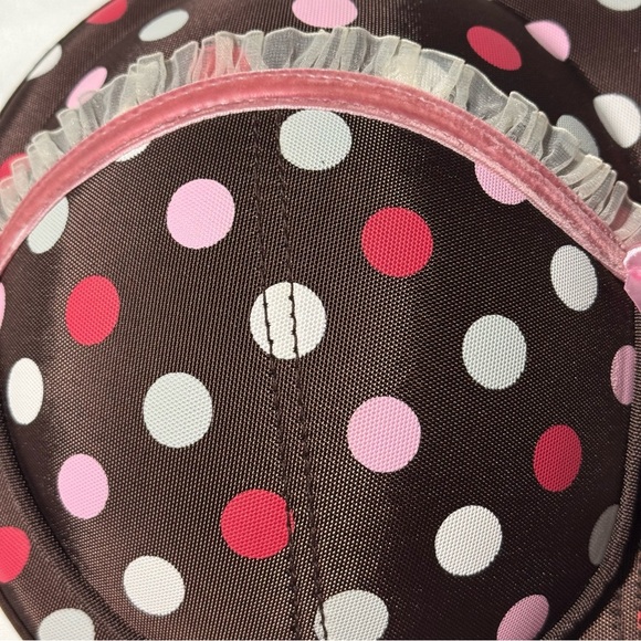 Bra(g) “The Bra Bag” – Hard Shell Travel Case – Polka Dot – Brown/Pink/White - Picture 6 of 12